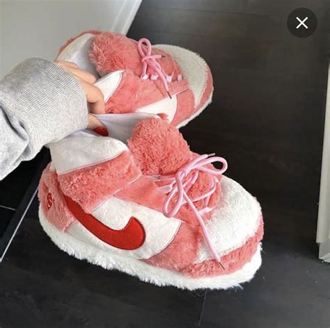 women's fuzzy Nike slippers